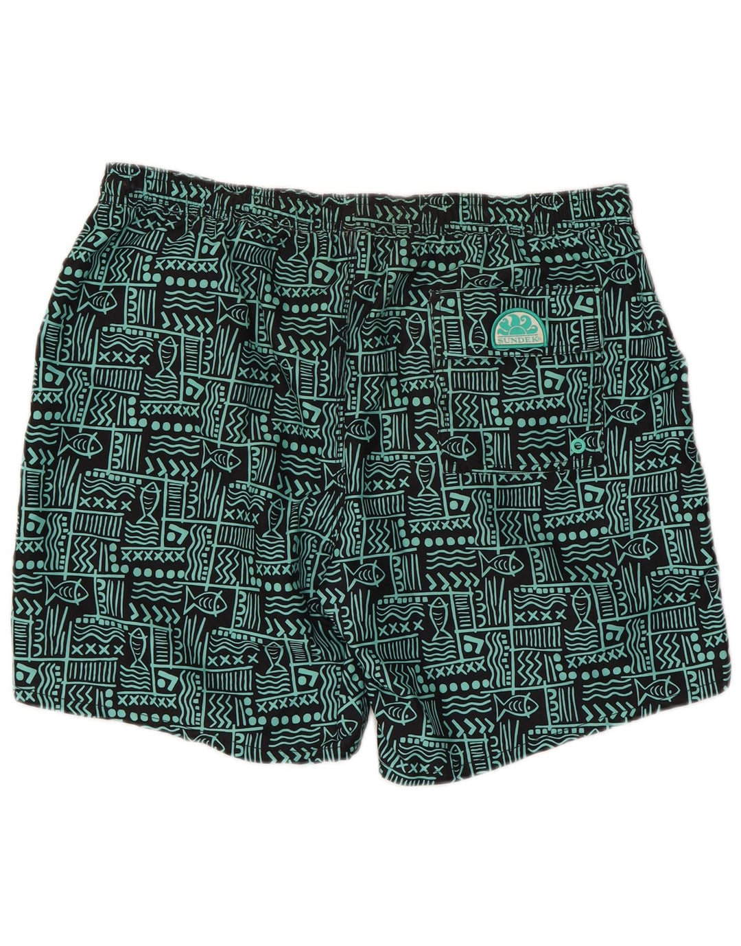 Pantaloncini da bagno da uomo Sundek XL poliestere geometrico nero