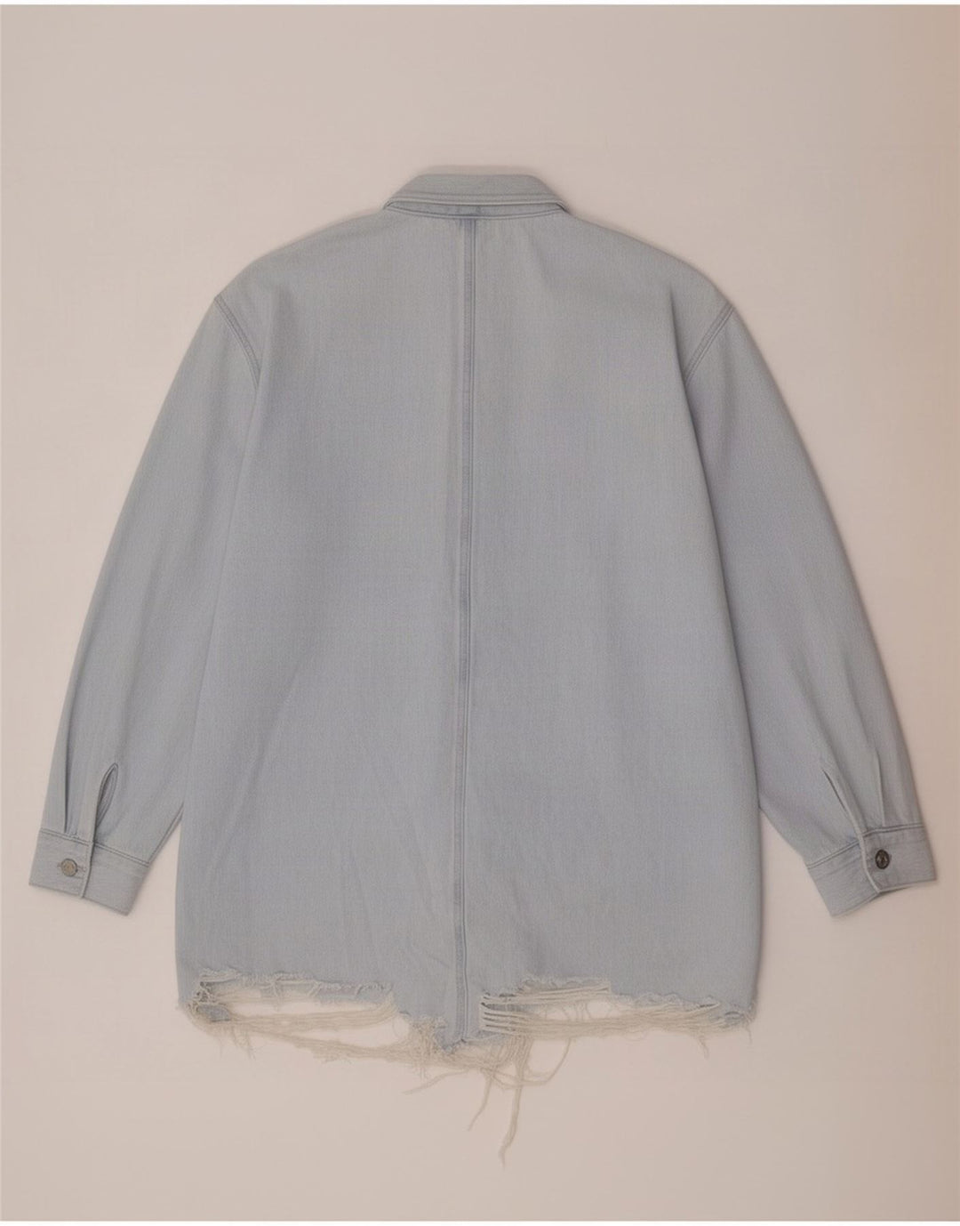 Camicia in denim oversize da donna Zara UK 14 Blu medio