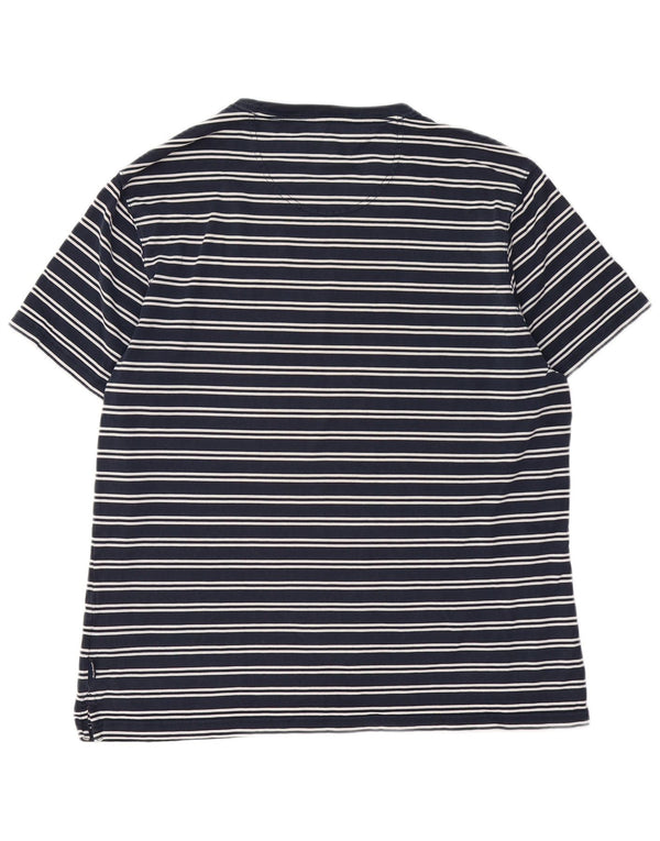 T-shirt da uomo Barbour Top grande in cotone a righe blu navy