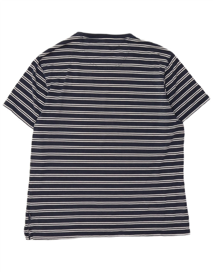 T-shirt da uomo Barbour Top grande in cotone a righe blu navy