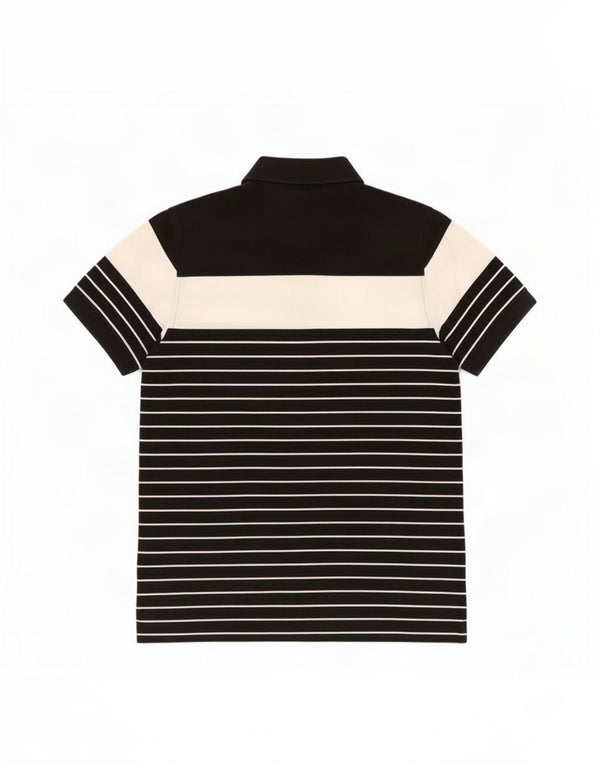 Polo da uomo slim fit grafica Tommy Hilfiger piccola a righe nere