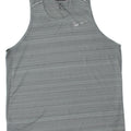 NIKE Womens Dri Fit Vest Top UK 16 Large Grey Pinstripe Polyester