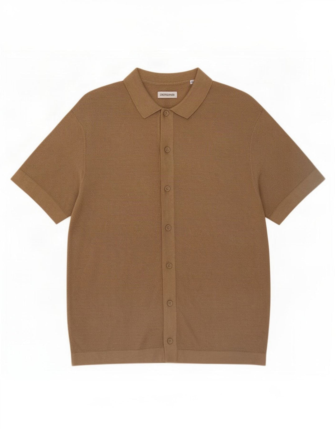 Camicia a maniche corte da uomo Jack & Jones in cotone beige medio