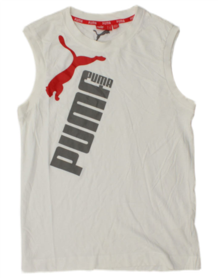 Canotta grafica da uomo PUMA piccola bianca