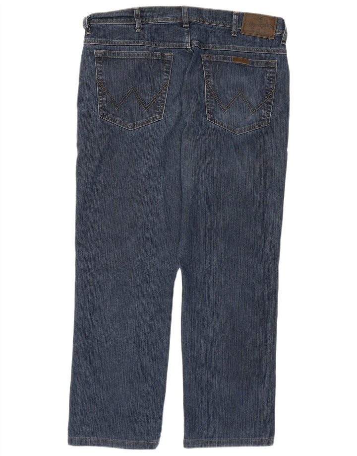 Jeans dritti da donna vestibilità regolare WRANGLER W36 L26 cotone blu navy