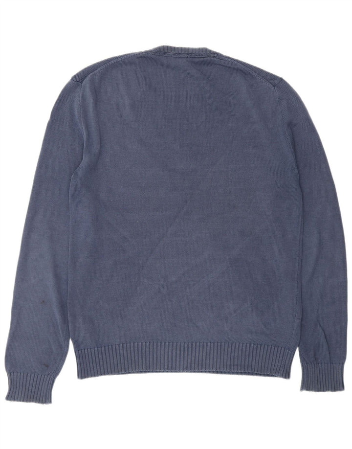Maglione da uomo HACKETT girocollo in cotone medio blu navy