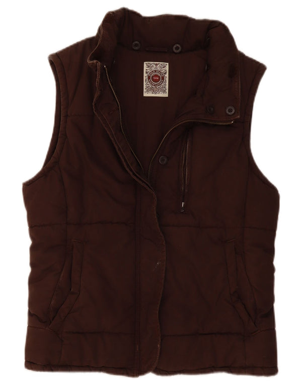 Gilet imbottito da donna Polo Ralph Lauren UK 16 grande cotone marrone