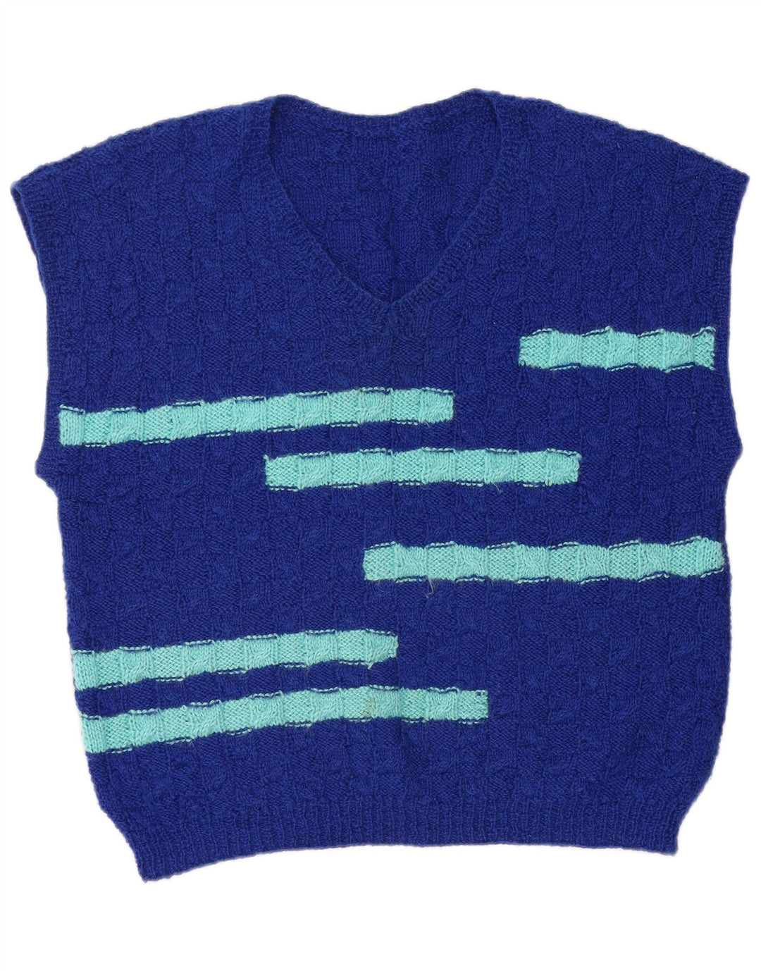 Canotta vintage da donna, canotta UK 16, grande a righe blu