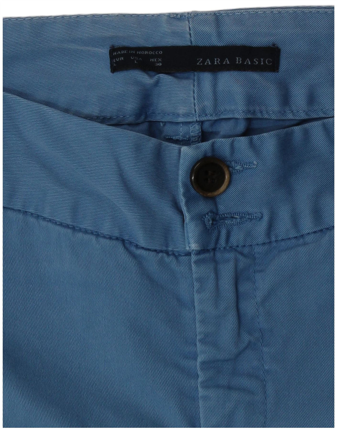 Pantaloncini chino da donna Zara grandi W30 in cotone blu
