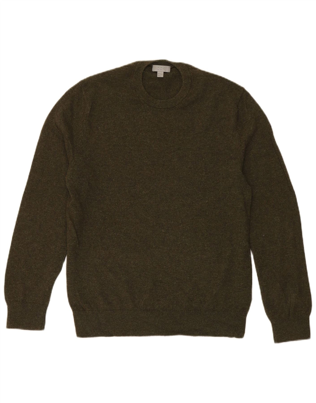 Maglione girocollo da uomo Cos in lana kaki media