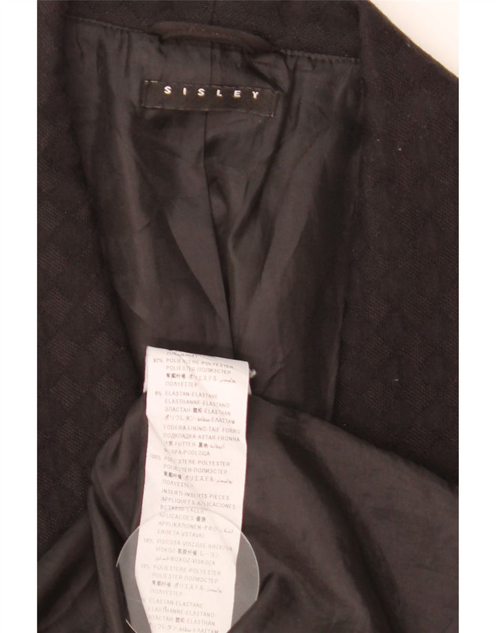 Giacca blazer senza maniche lunga da donna Sisley UK 12 media nera