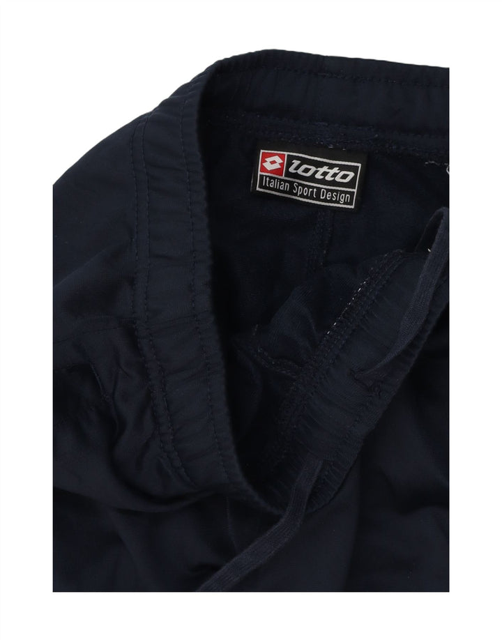 Pantaloni da tuta grafici da uomo Lotto Small Colorblock blu navy