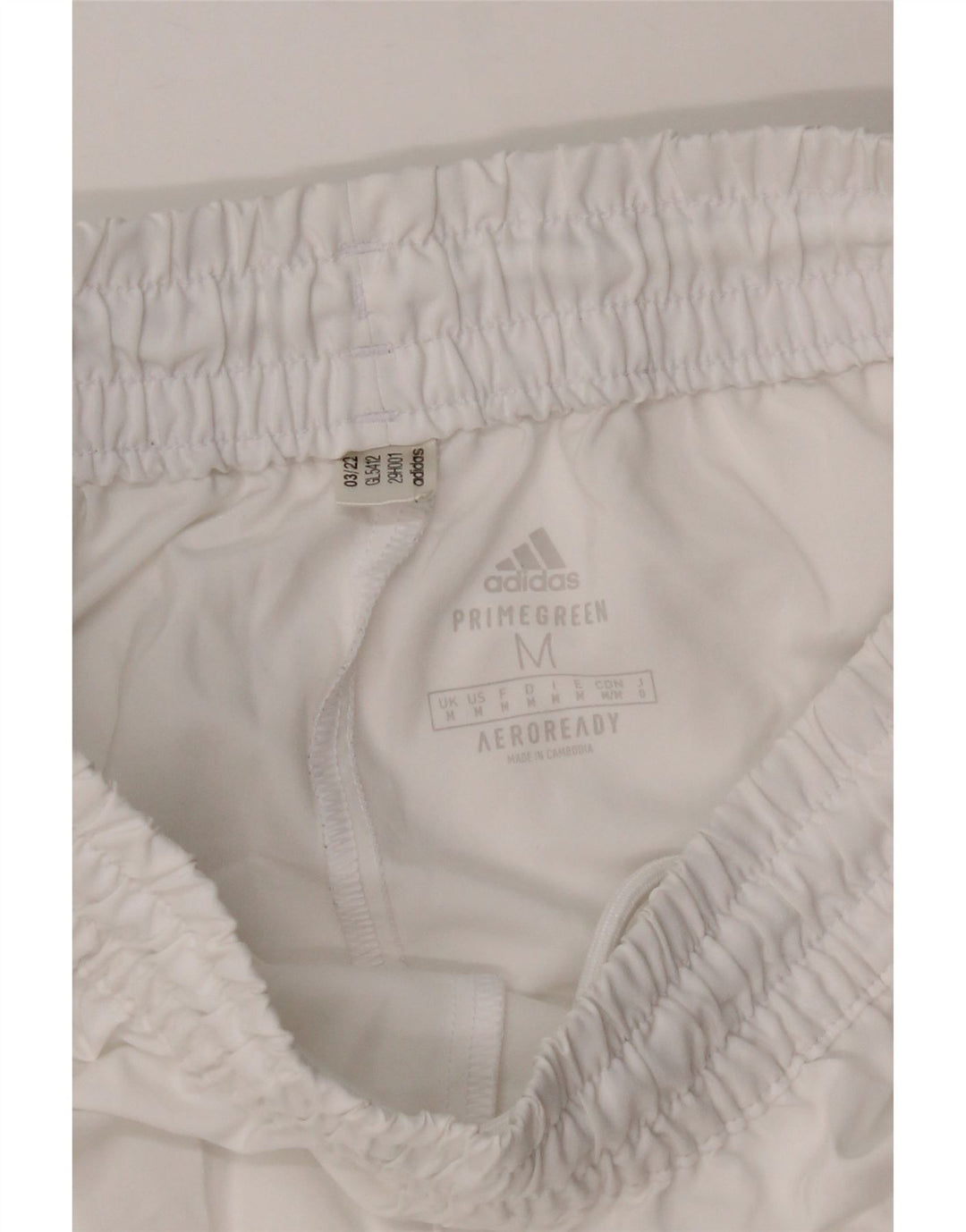 Pantaloncini sportivi Adidas Aeroready da uomo in poliestere bianco medio