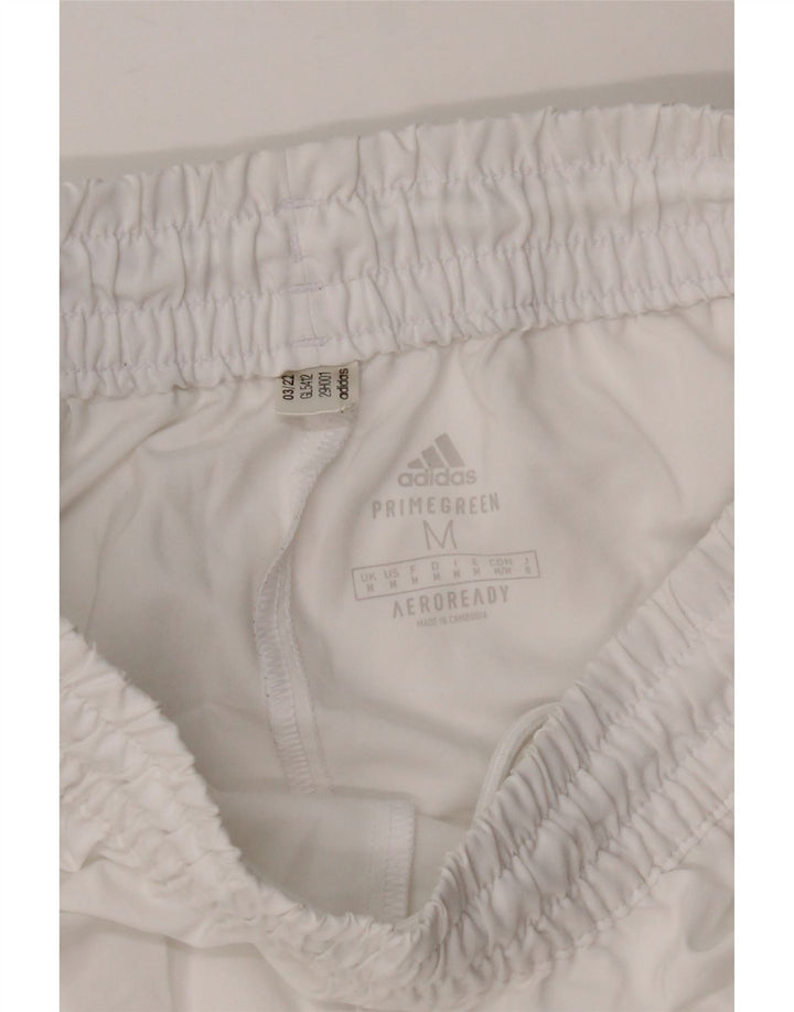 Pantaloncini sportivi Adidas Aeroready da uomo in poliestere bianco medio