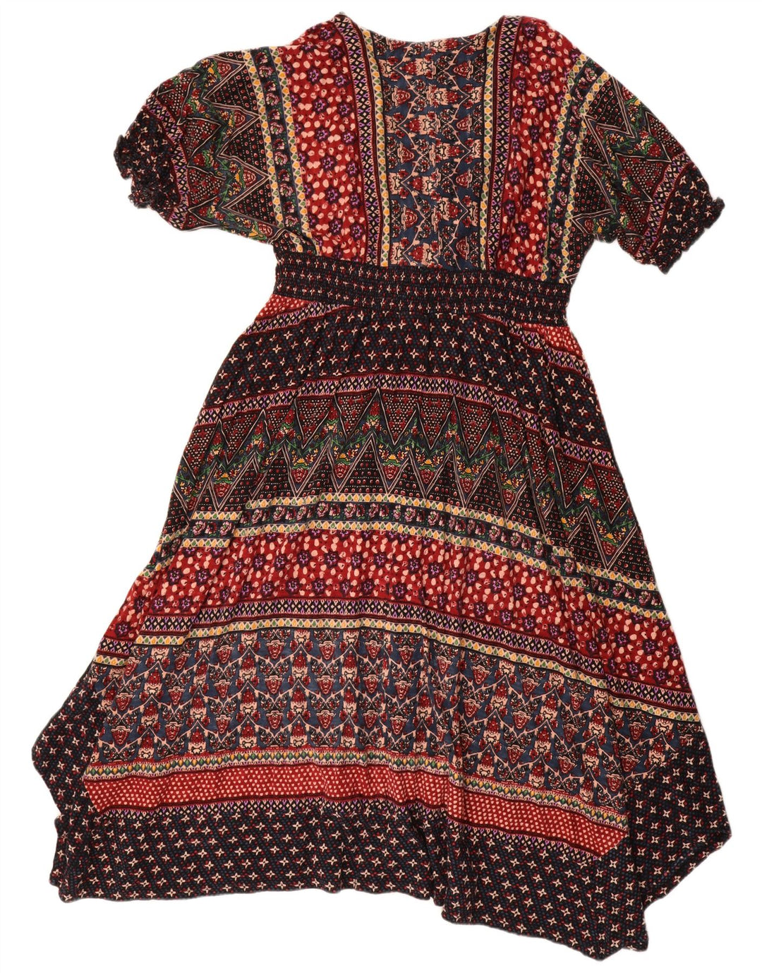 Abito asimmetrico da donna Monsoon UK 16 Grande cotone floreale multicolore