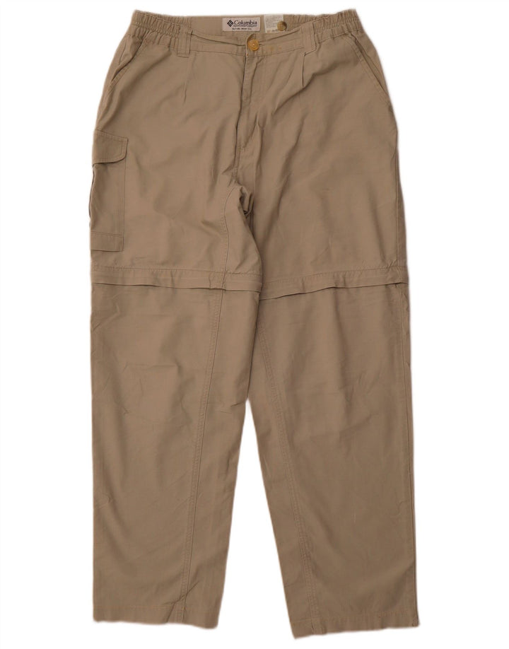 Pantaloni cargo dritti da donna COLUMBIA medi W30 L29 cotone beige