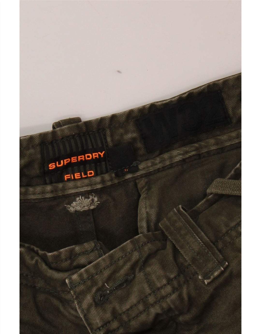 Pantaloncini cargo da uomo SUPERDRY W32 cotone kaki medio