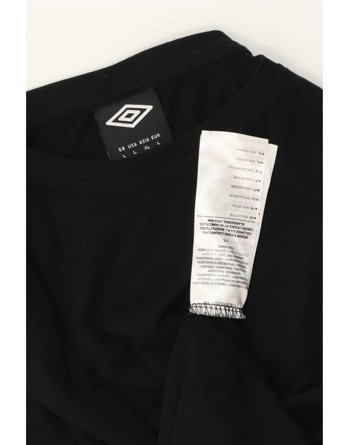 T-shirt da uomo Umbro Top Large in cotone nero