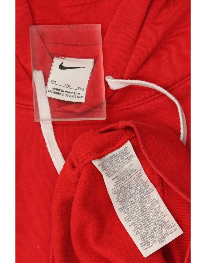 Felpa con cappuccio da uomo Nike 2XL cotone rosso