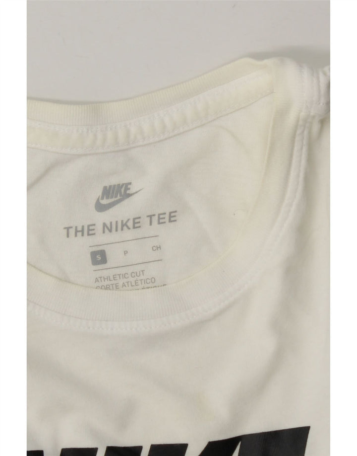 T-shirt grafica Nike da uomo con taglio atletico, piccola, bianca