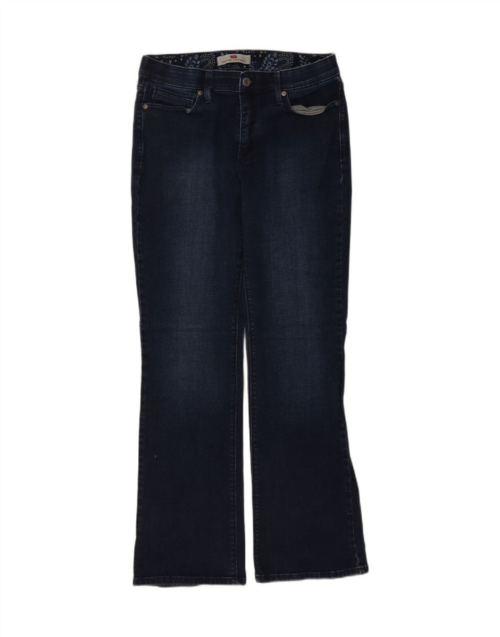 Jeans Levi's 525 Bootcut da donna US 12 Large W30 L31 Cotone blu navy