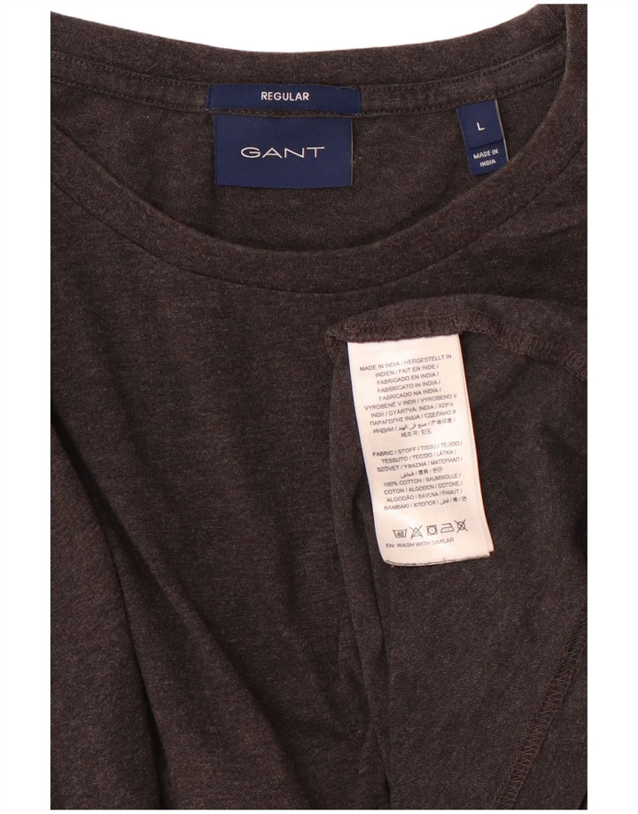 GANT T-shirt regolare da uomo Top grande in cotone grigio