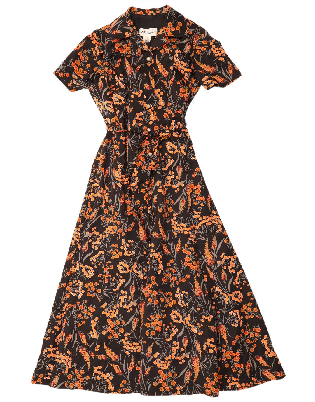 Abito lungo da donna CHARMANT IT 44 Poliestere floreale nero medio