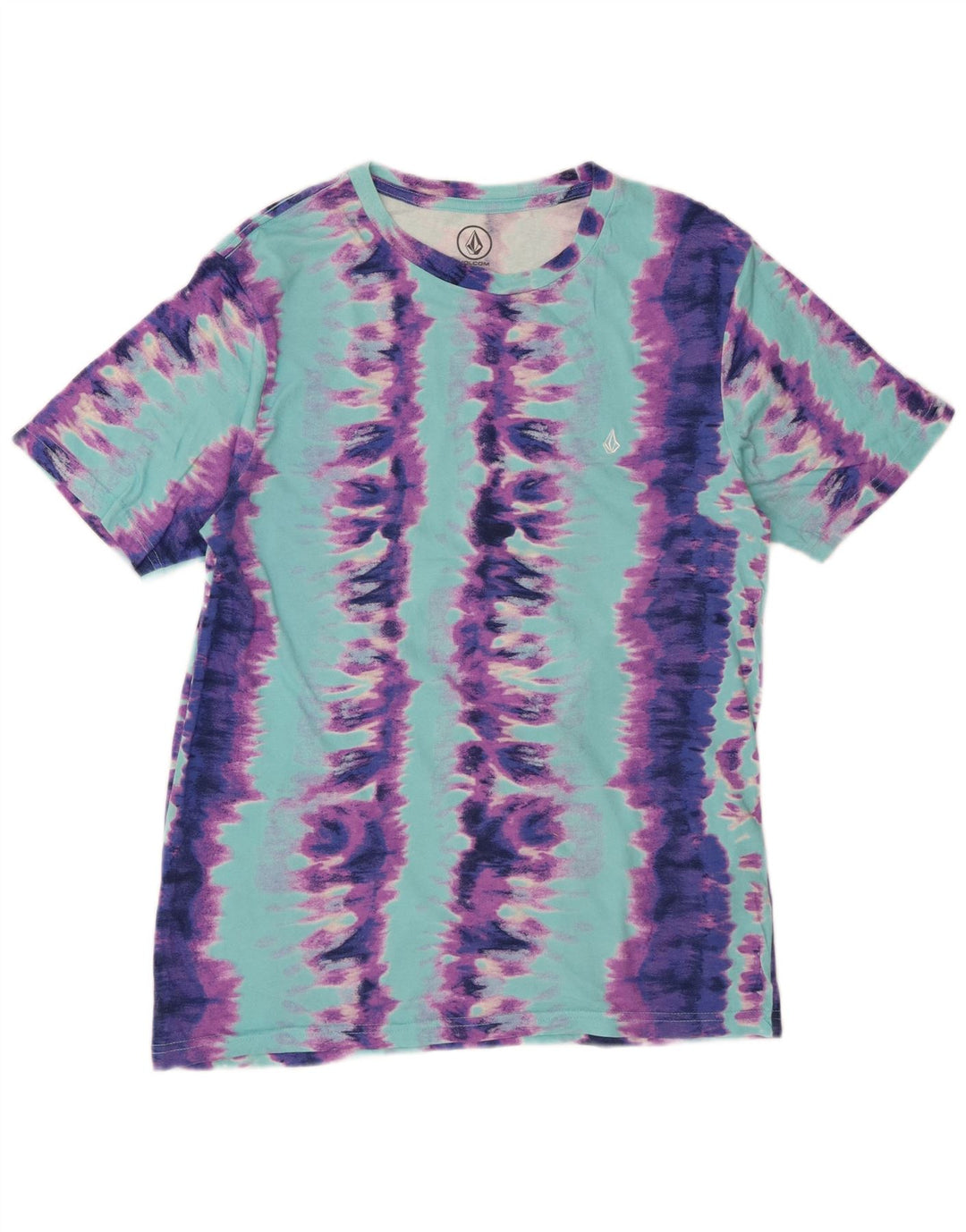 T-shirt da uomo VOLCOM Top piccola in cotone tie-dye multicolore