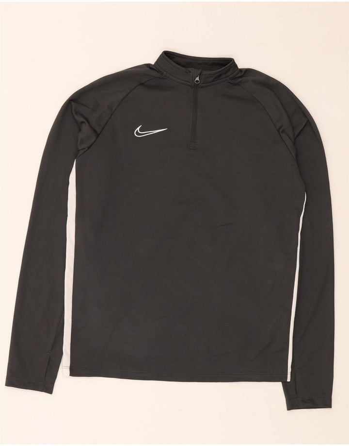 Top della tuta pullover NIKE da ragazzo Dri Fit con zip e collo 13-14 anni XL Grigio