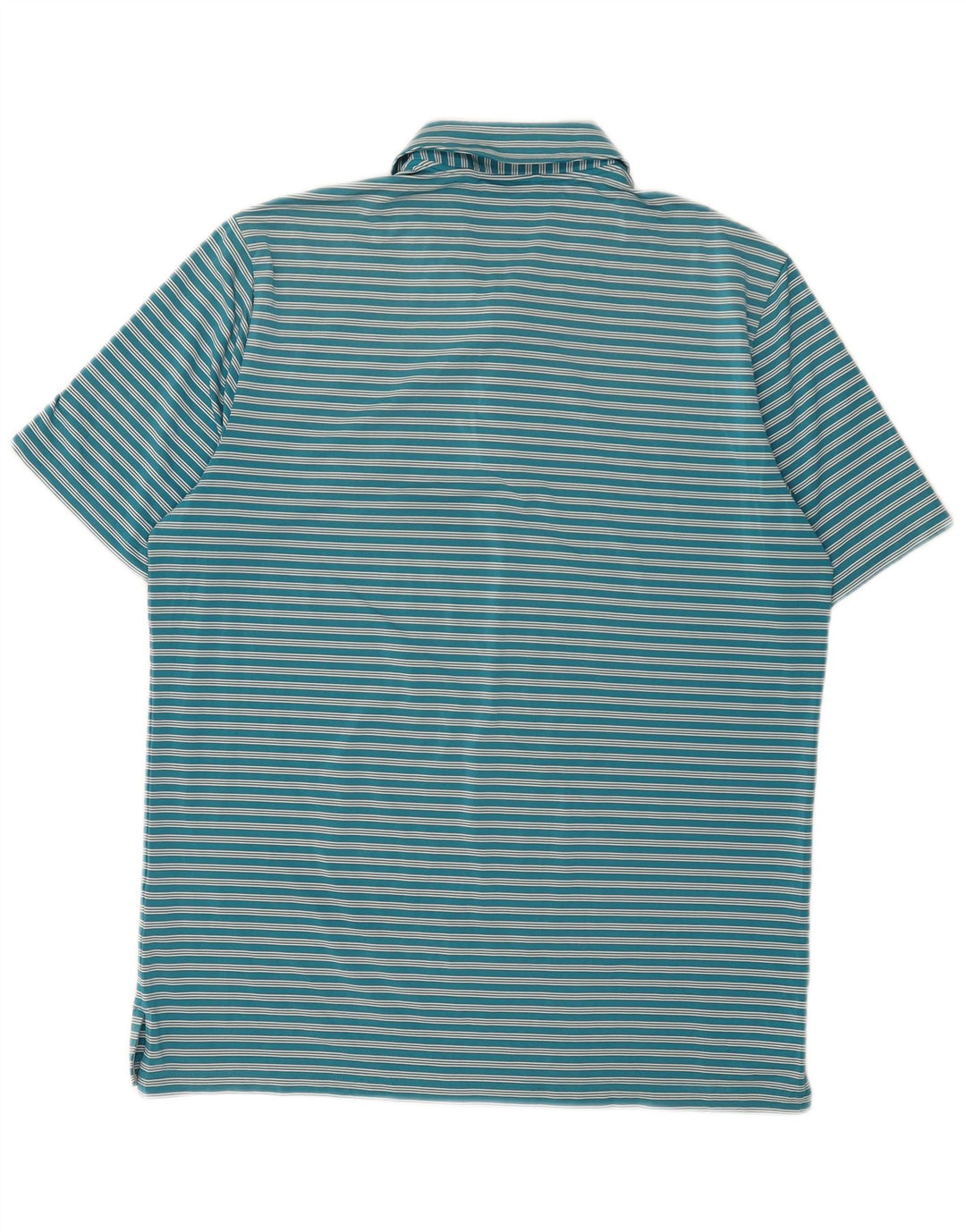 Polo Adidas da uomo grande in poliestere a righe blu