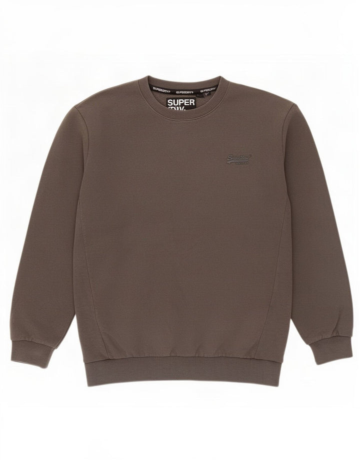 Felpa oversize da donna Superdry Maglione UK 8 Small Cotone grigio