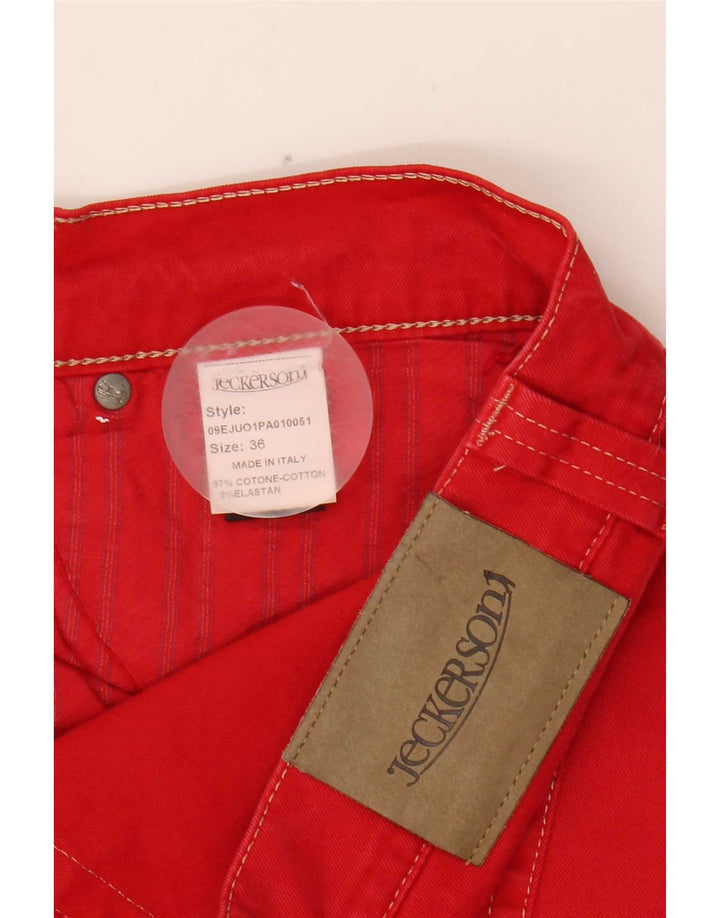 Jeans slim da uomo Jeckerson W36 L34 cotone rosso