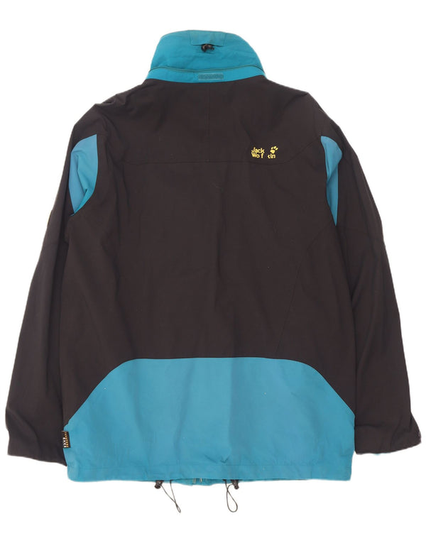 Giacca antipioggia da uomo Jack Wolfskin UK 44/46 XL Blu Colourblock Poliammide