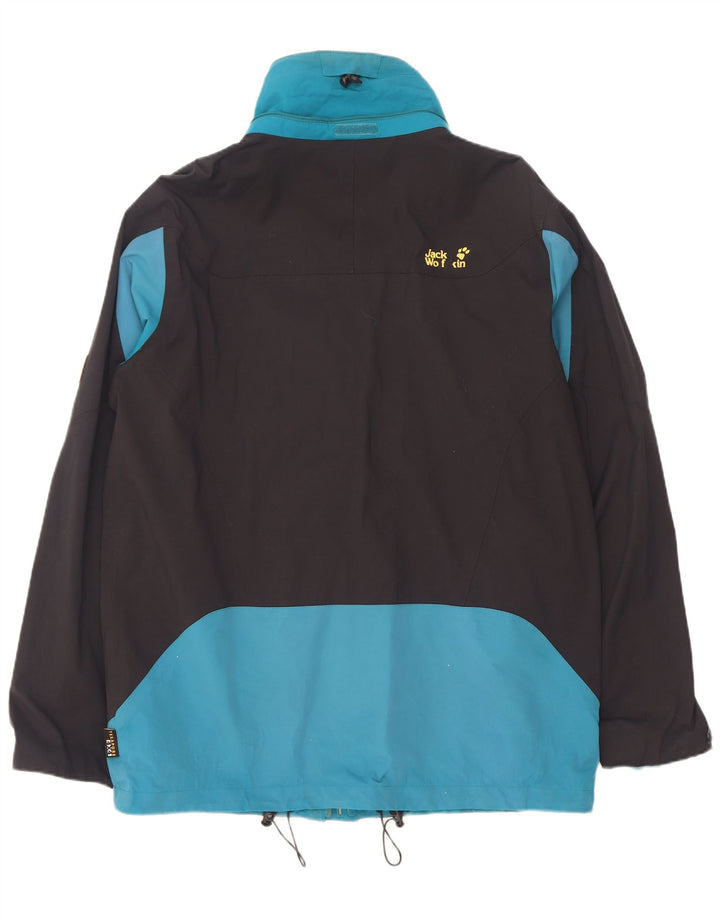 Giacca antipioggia da uomo Jack Wolfskin UK 44/46 XL Blu Colourblock Poliammide