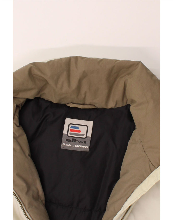 ELHO Womens Padded Jacket UK 20 2XL White Colourblock Cotton Vintage Elho and Second-Hand Elho from Messina Hembry 
