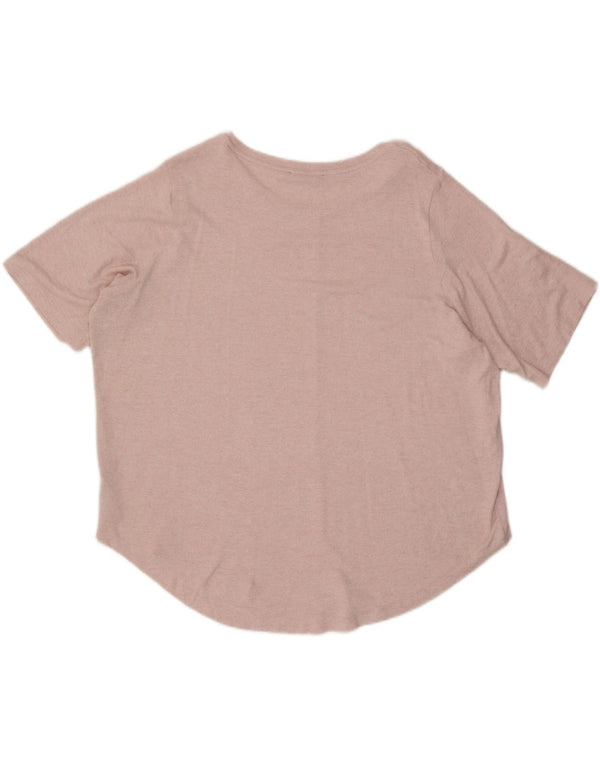 T-shirt oversize da donna Marks & Spencer UK 24 4XL Viscosa screziata rosa