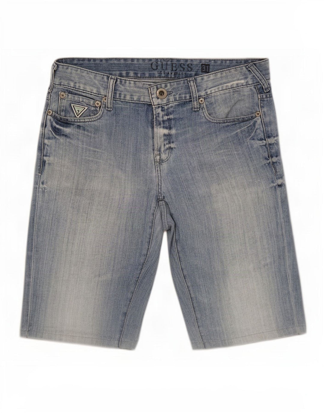 Guess Pantaloncini di jeans slim da uomo medi W31 in cotone blu