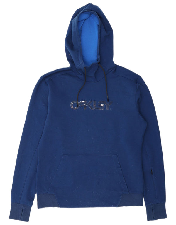 Maglione con cappuccio con vestibilità regolare grafica da uomo Oakley blu medio