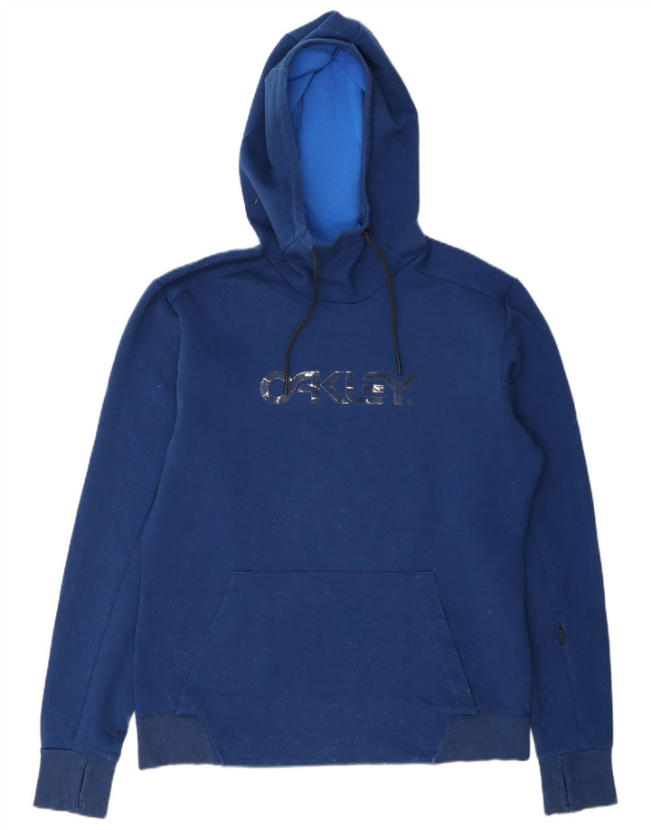 Maglione con cappuccio con vestibilità regolare grafica da uomo Oakley blu medio