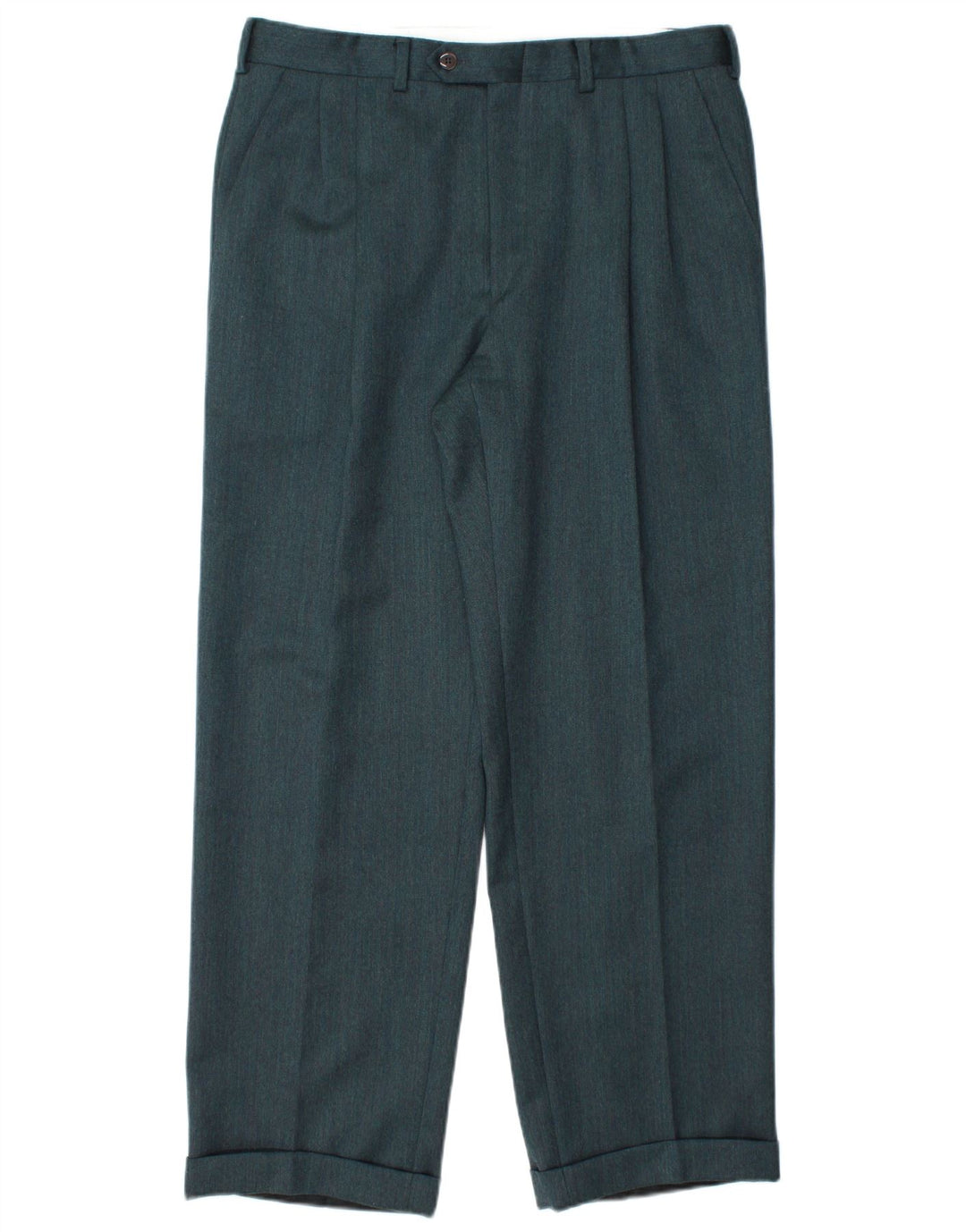 ANGELICO Abito da uomo doppio petto in 2 pezzi IT 50 Large W34 L30 Verde