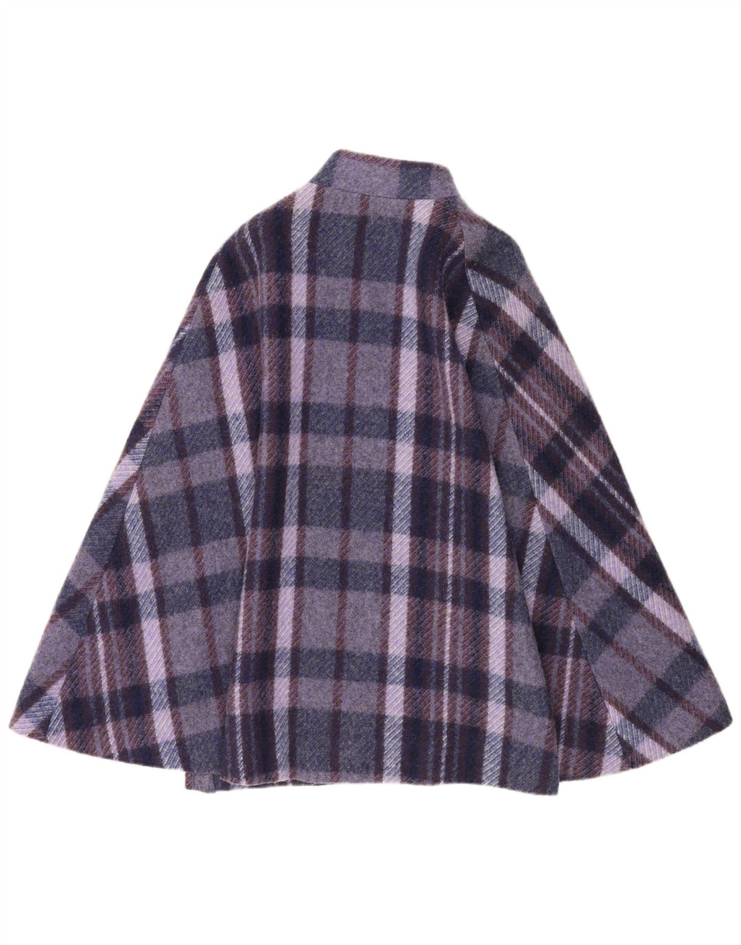 Cappotto poncho Boru da donna Jimmy Hourihan taglia unica in lana a quadri viola