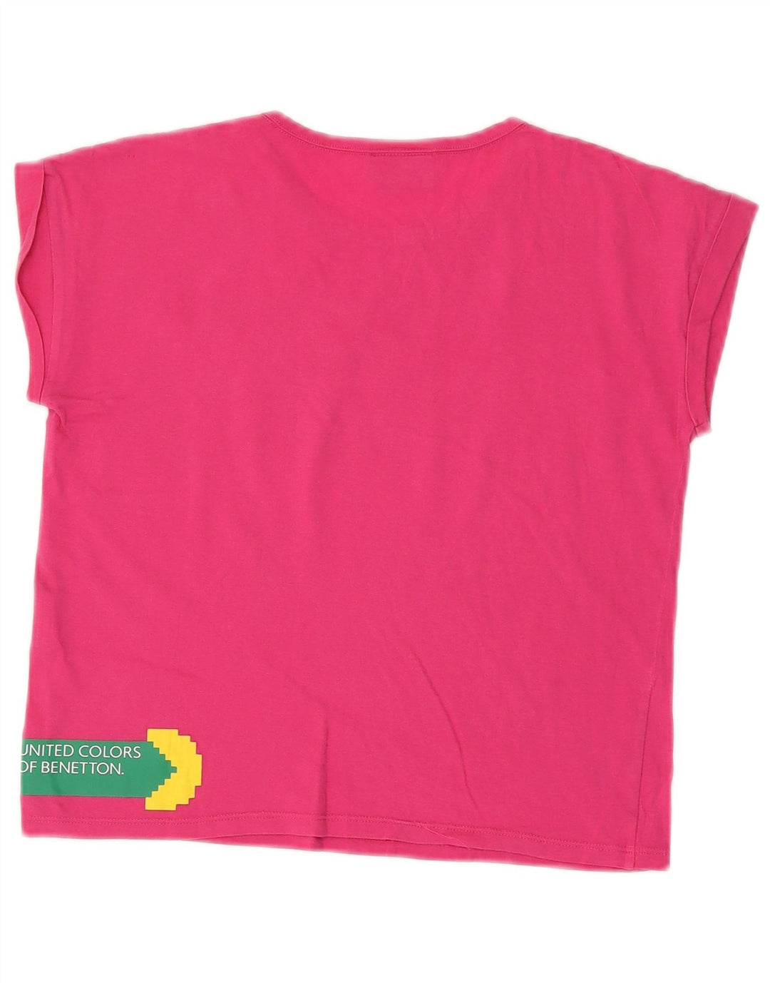 T-shirt corta con grafica Pac-Man per ragazze BENETTON, 8-9 anni, grande rosa
