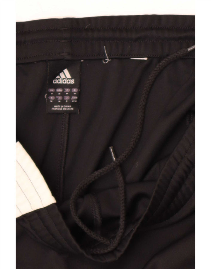 Pantaloni da tuta grafica Adidas da uomo color block medio nero