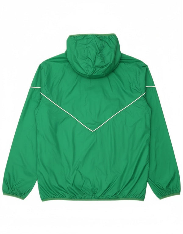 Giacca antipioggia con cappuccio da uomo Adidas UK 38 nylon verde medio