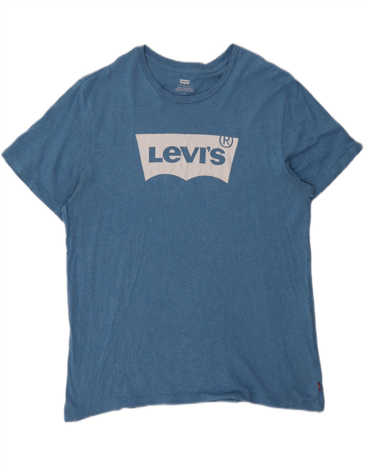 T-shirt grafica da uomo Levi's Top grande in cotone blu