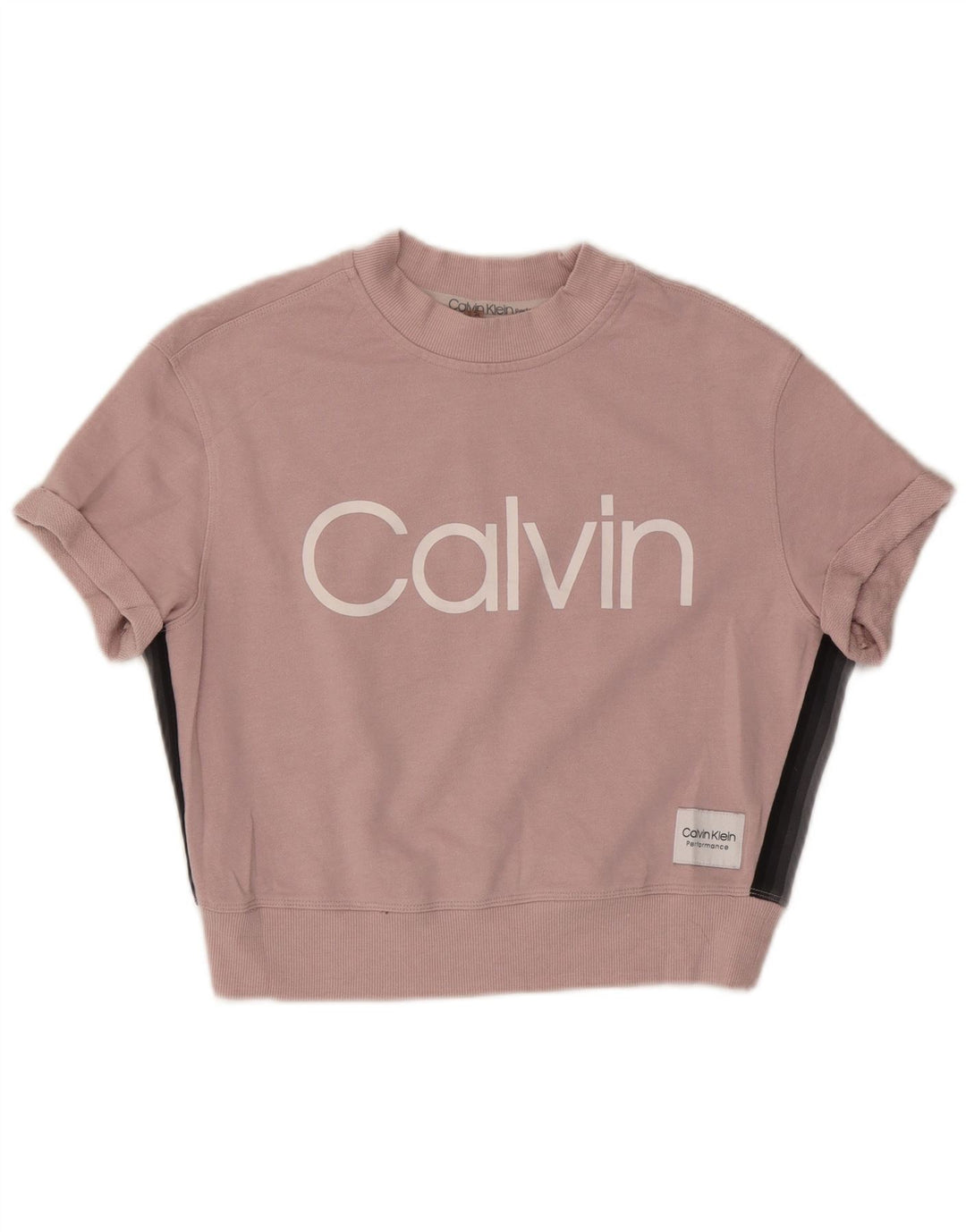 CALVIN KLEIN Tuta intera grafica oversize da donna UK 10 Small Rosa