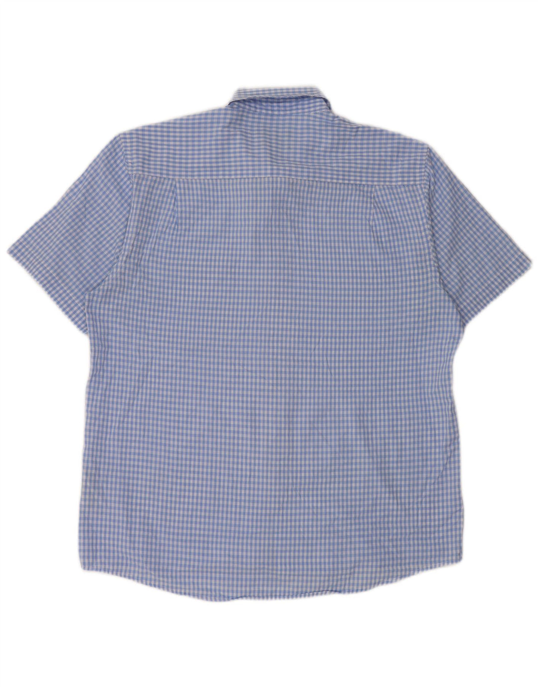 PIERRE CARDIN Camicia da uomo a maniche corte vestibilità regolare XL blu a quadretti
