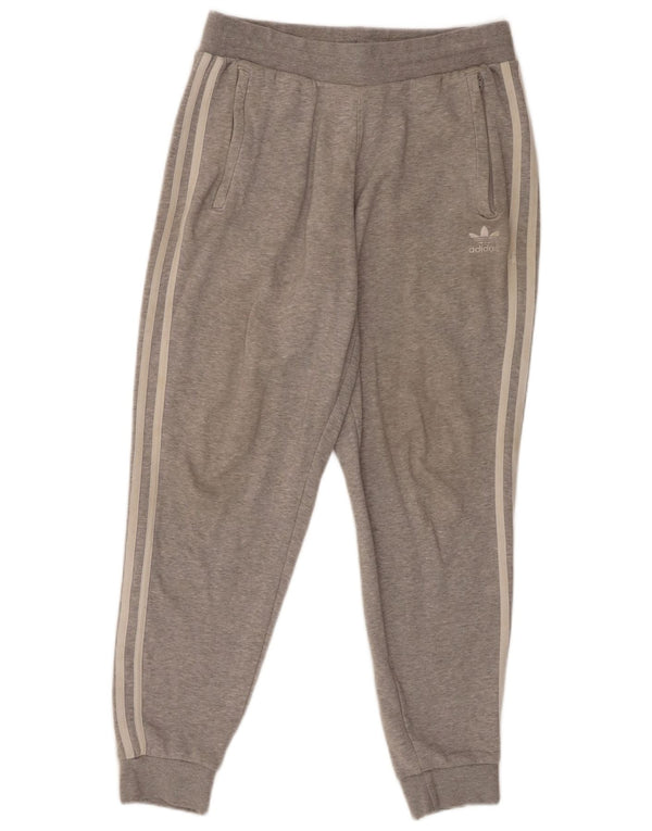 Pantaloni da tuta da donna Adidas Joggers UK 14 Large Grigio Cotone
