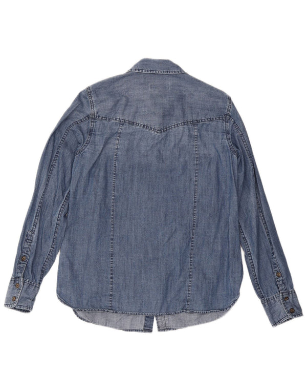 Camicia in denim da donna Orvis UK 10 piccolo cotone blu