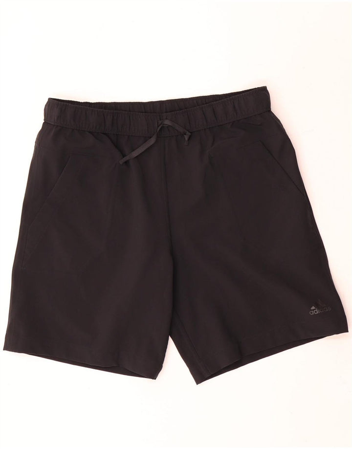 Pantaloncini sportivi reversibili da uomo Adidas Large in poliestere color block grigio